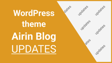 Airin Blog Theme Update List