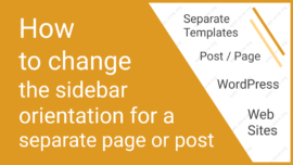 How to change the sidebar orientation for a separate page or post (in the Airin Blog theme)