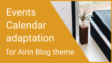 The Events Calendar adaptation (For the Airin Blog theme)