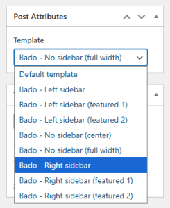 Separate sidebar orientation for posts and pages