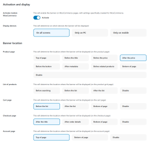 DMC Discount Sale Promo Banner - Flexible banner positioning on the product page