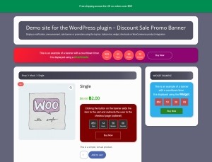 DMC Discount Sale Promo Banner - Display via Shortcode