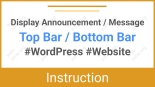 How to Display an Announcement or Message in the Top Bar on a WordPress Website