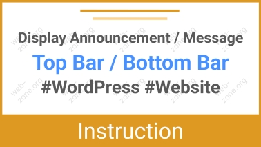 How to Display an Announcement or Message in the Top Bar on a WordPress Website